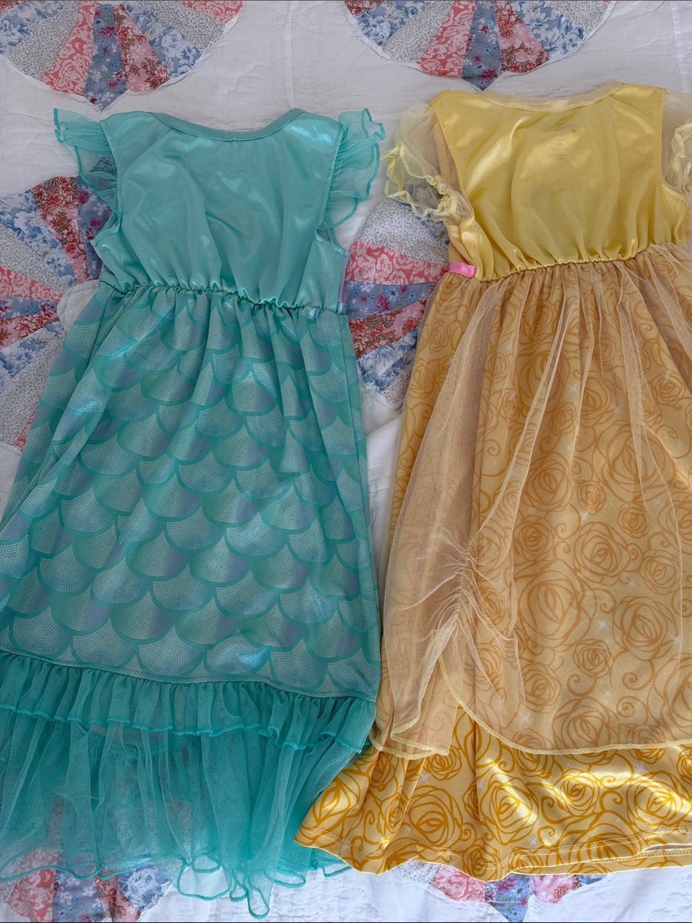 Disney Ariel & Belle Character Dress-Up Gowns - Teal & Yellow - Picture 4 of 4